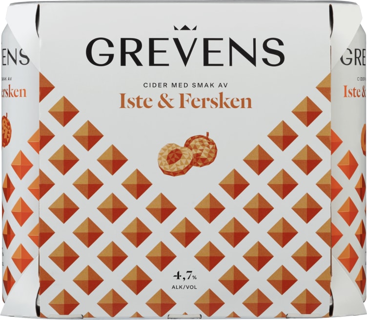 Grevens Cider Iste&Fersken 0,5lx6 boks