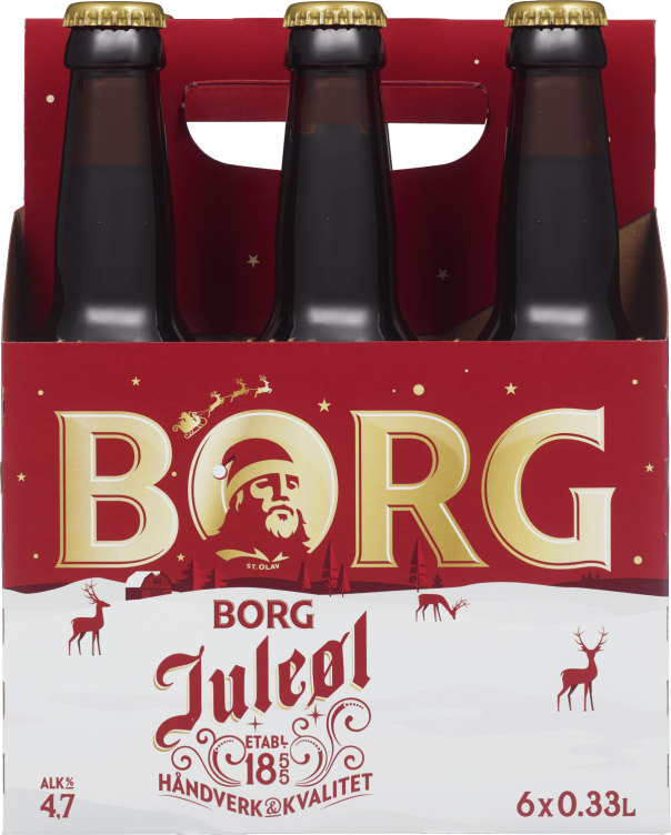 Borg Juleøl 0,33lx6 flaske