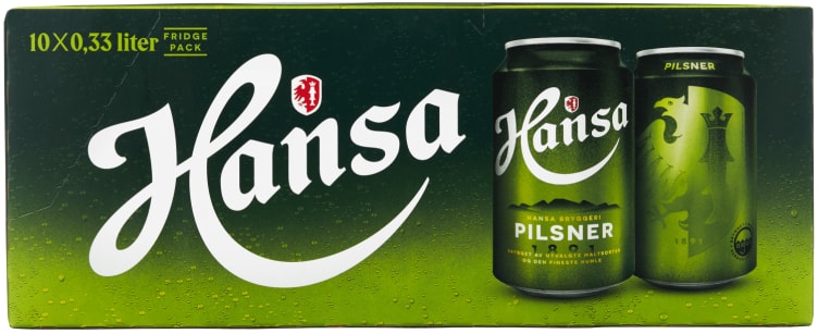 Hansa Pilsner Fridgepack 0,33lx10 boks