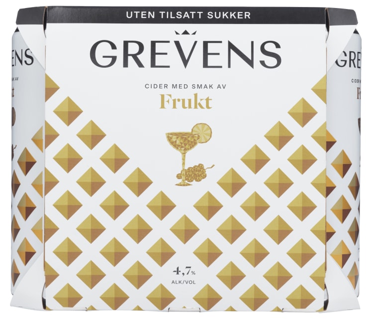 Grevens Cider Fruktsmak u/Sukker 0,5lx6 boks