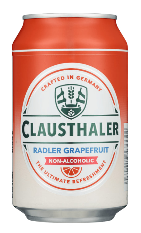 Bilde av Clausthaler Radler Grapefruit 0,33l boks
