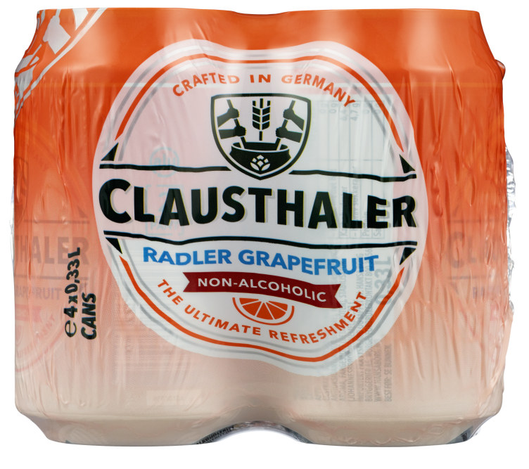 Clausthaler Radler Grapefruit 0,33lx4 boks