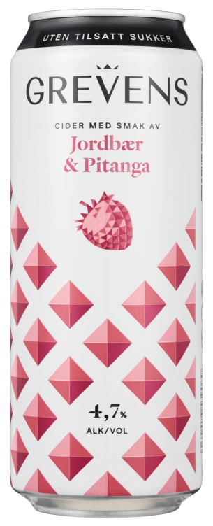 Grevens Cider Jordbær&Pitanga u/Sukker 0,5l boks