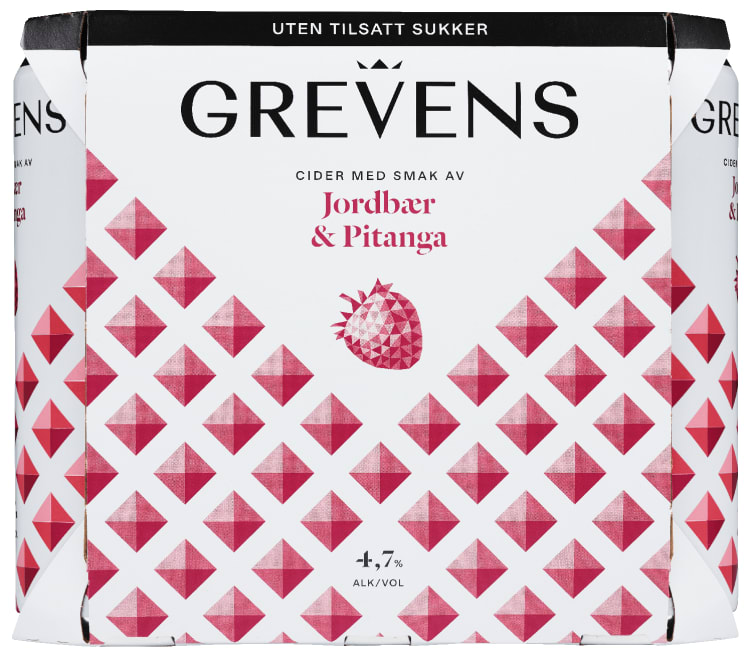 Grevens Cider Jordbær&Pitanga u/S 0,5lx6 boks