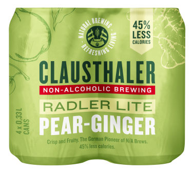 Clausthaler Radler (Lite Pear Ginger 0,33lx4 boks)