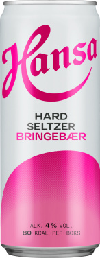 Hansa Hard Seltzer Bringebær 0,33l boks
