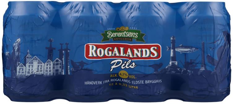 Rogalands Pils 0,33lx12 boks Berentsens