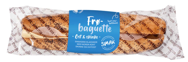 Frøbaguette Ost&Skinke 250g Smak