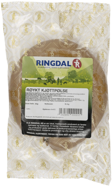 Kjøttpølse Røykt 500g Ringdal