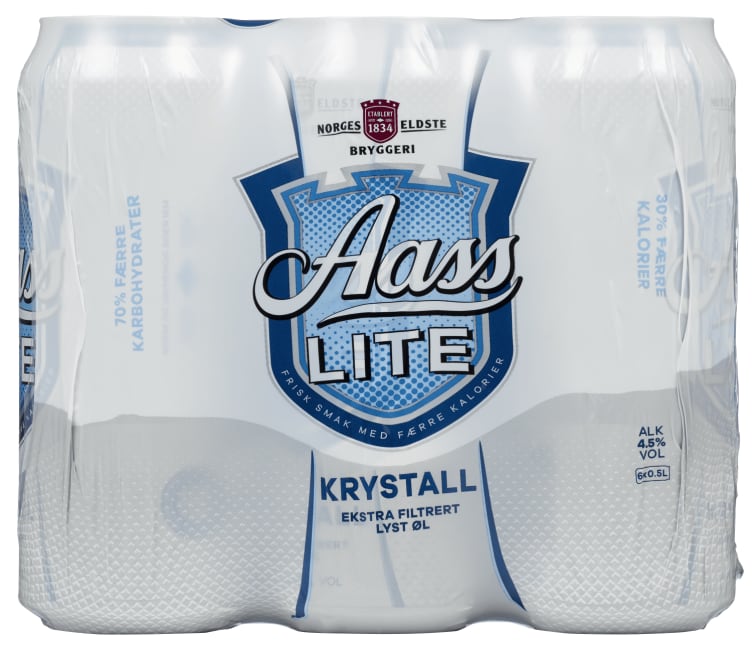 Aass Lite Krystall 0,5lx6 boks