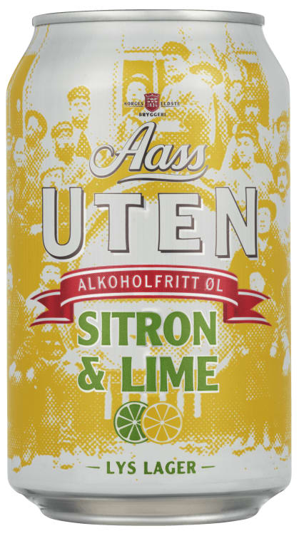 Aass uten Sitron&Lime 0,33l boks