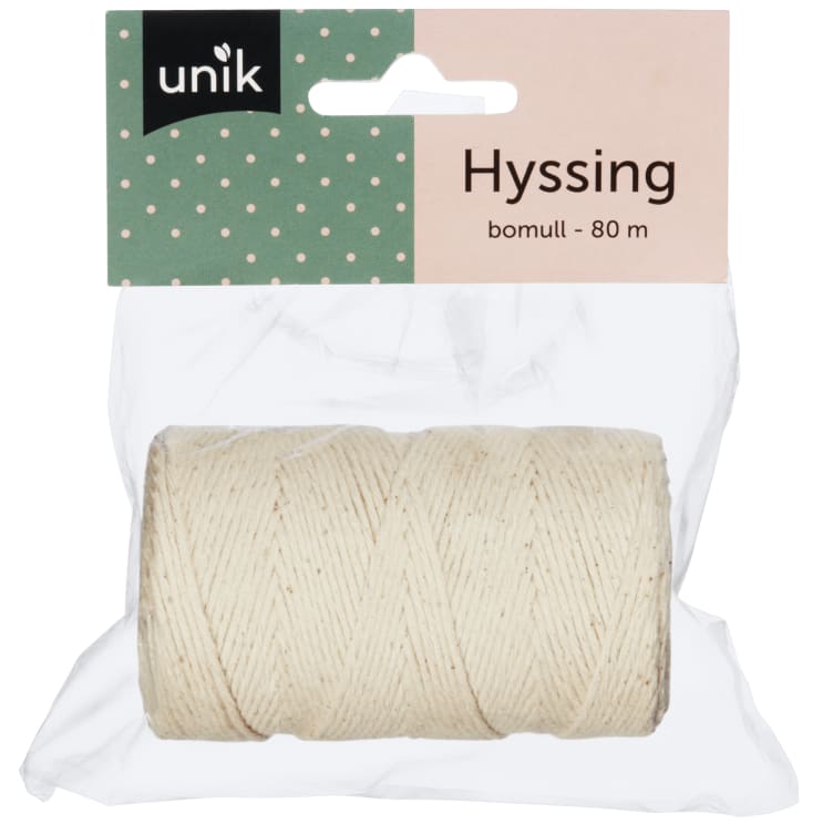 Hyssing Hvit Bomull 80m