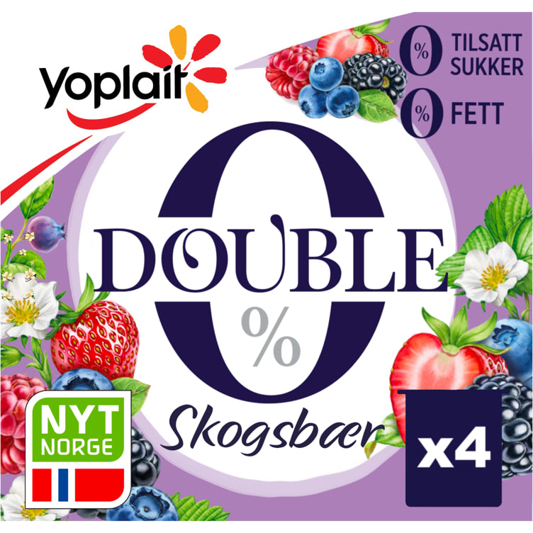 Yoplait Double Skogsbær 4x125g