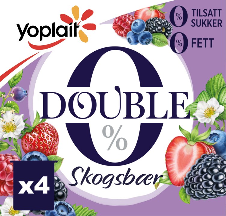 Yoplait Double Skogsbær 4x125g