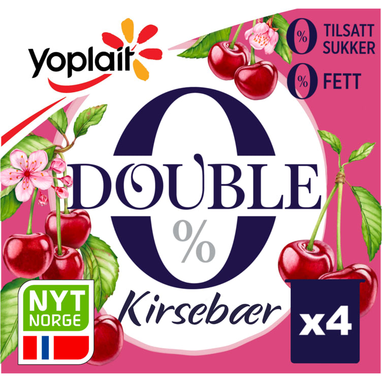 Yoplait Double Kirsbær 4x125g