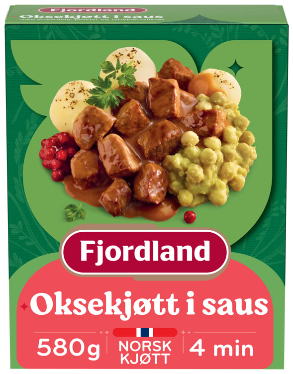 Bilde av Oksekjøtt i Saus m/Ertestuing 580g
