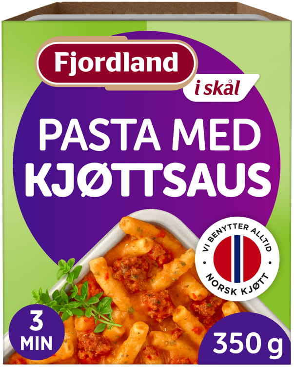 Pasta m/Kjøttsaus 350g Fjordland