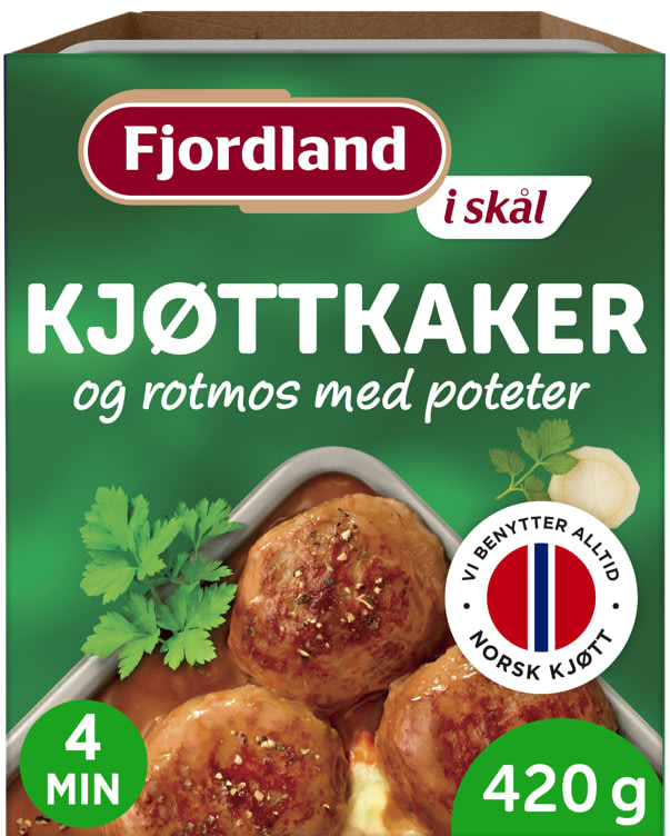 Bilde av Kjøttkaker m/Rotmos Skål 420g Fjordland