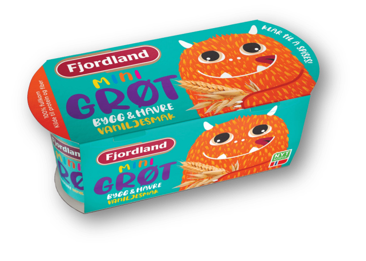 Mini Grøt Bygg&Havre&Vanilje Fjordland