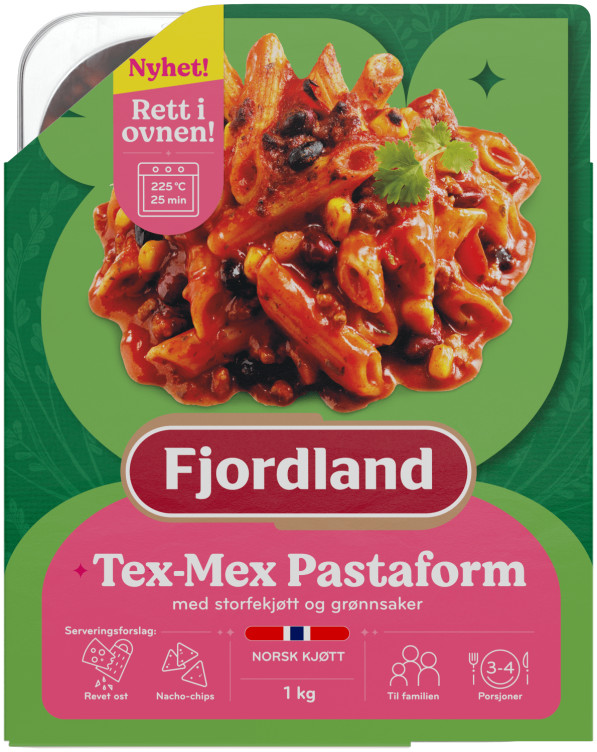 Tex-Mex Pastaform 1kg Fjordland