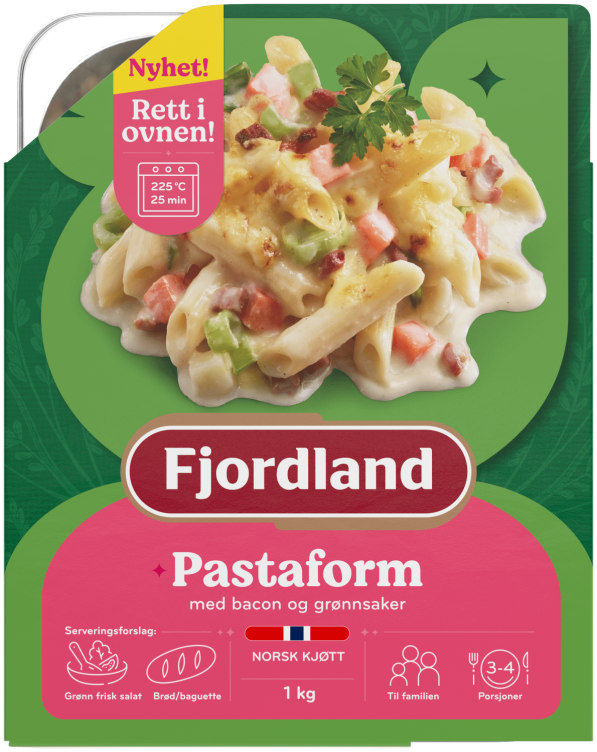 Kremet Pastaform til Familien m/Bacon&Grønnsaker 1kg