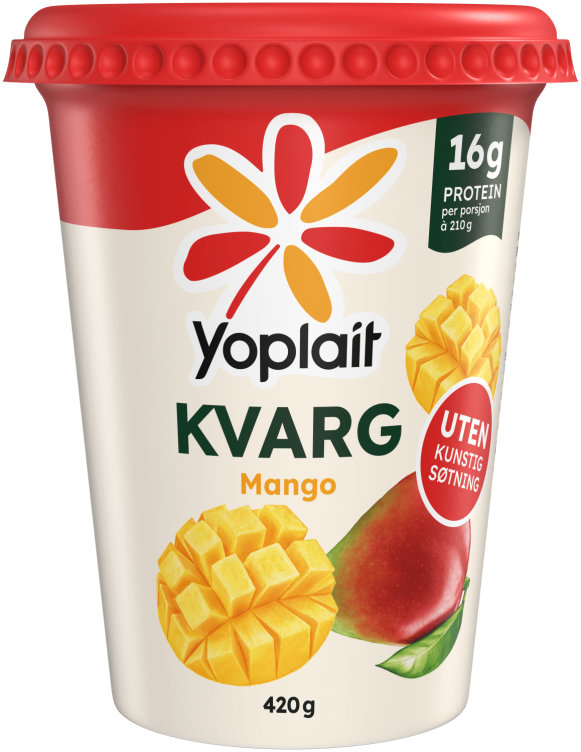 Yoplait Kvarg Mango 420g Fjordland