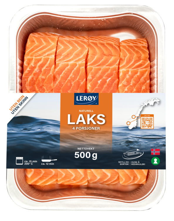 Bilde av Laks Porsjoner u/Skinn 4x125g Lerøy