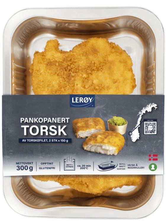 Torskefilet Pankopanert 2x150g Lerøy