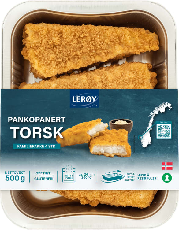 Torsk Panert 500g Lerøy