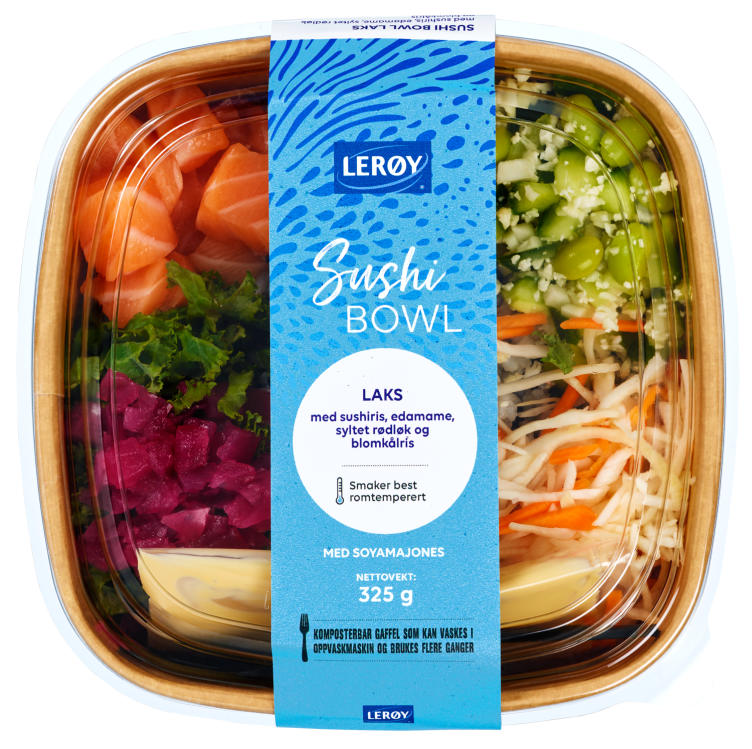 Sushibowl m/Laks&Edamame 325g Lerøy