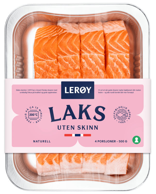 Laks Porsjon u/Skinn 4x125g Lerøy