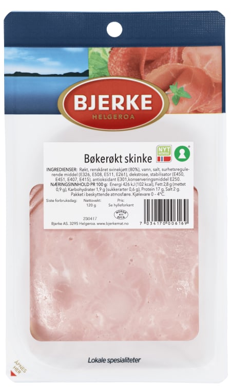 Skinke Bøkerøkt skivet 120g Bjerke