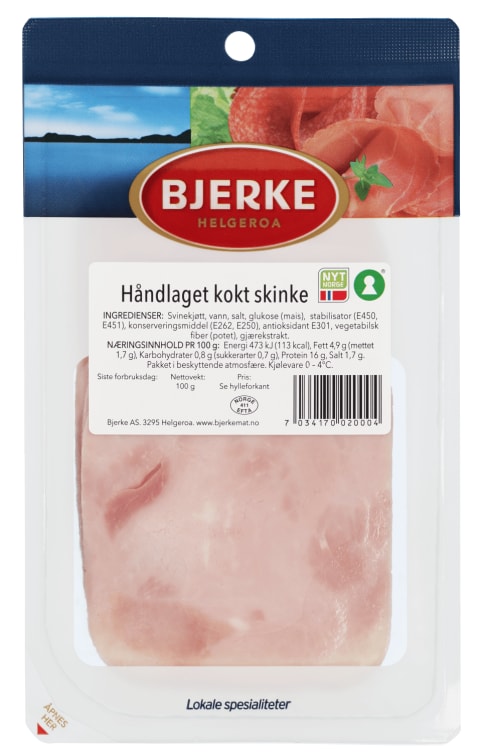 Bilde av Kokt Skinke skivet 100g Bjerke