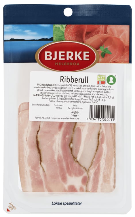 Bilde av Ribberull skivet 100g Bjerke