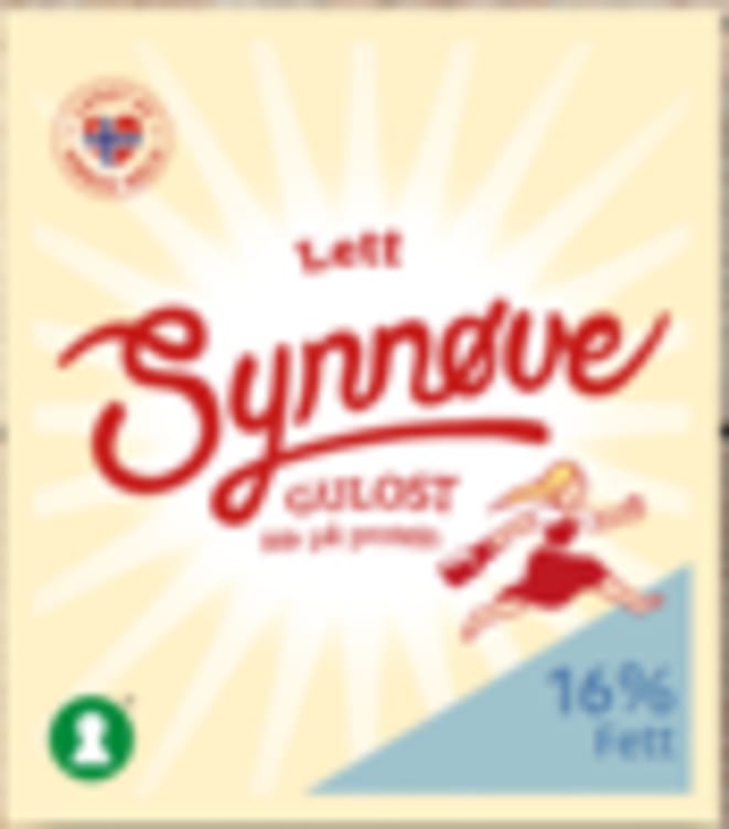 Gulost Lett 16% skivet 150g Synnøve