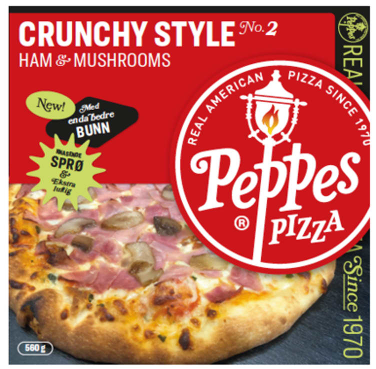 Peppes Crunchy Ham & Mushroom 460g