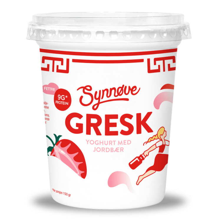 Yoghurt Gresk Jordbær 350g Synnøve