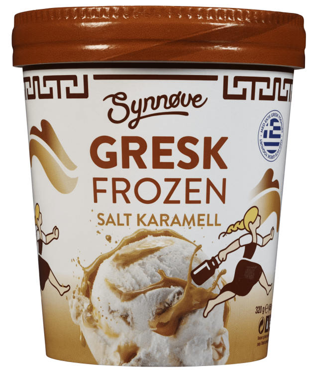 Yoghurtis Gresk Frozen Salt Karamel 450ml Synnøve
