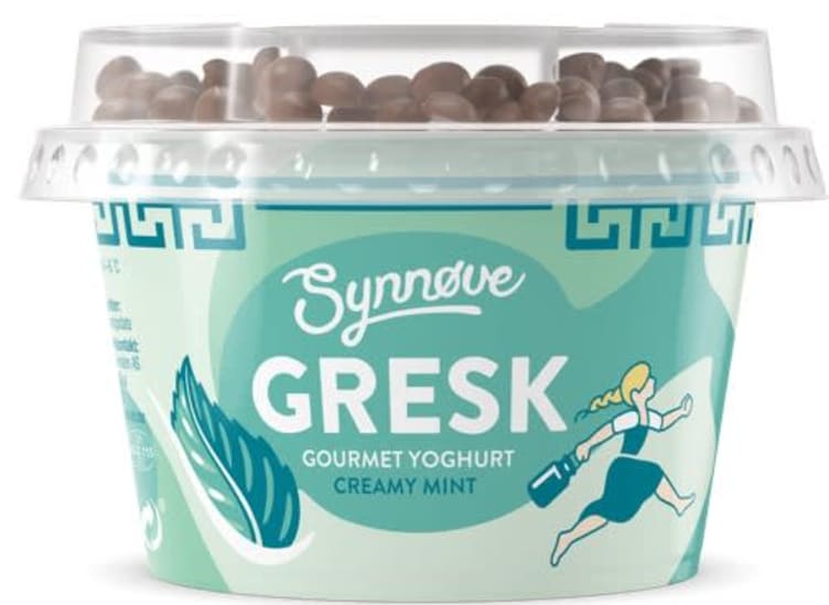 Yoghurt Gresk Mint&Sjokolade 160g Synnøve