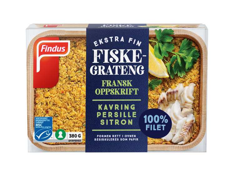 Fiskegrateng Ekstra Fin Fransk 380g Findus