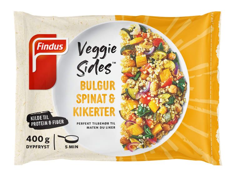 Veggie Sides Bulgur Spinat&Kik. 400g Findus