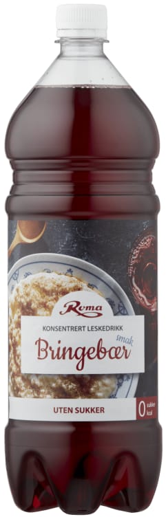 Roma Leskedrikk Bringebær u/Sukker 1,5l flaske