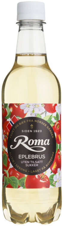 Eple Brus u/Sukker 0,5l flaske Roma