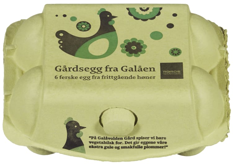 Egg Frittgående M 6stk Galåvolden Gård