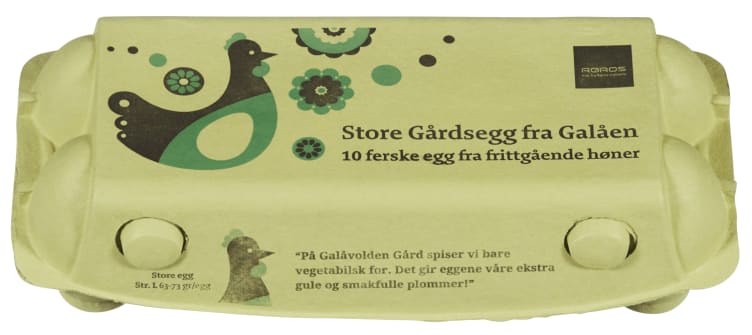 Egg Frittgående L 10stk Galåvolden Gård