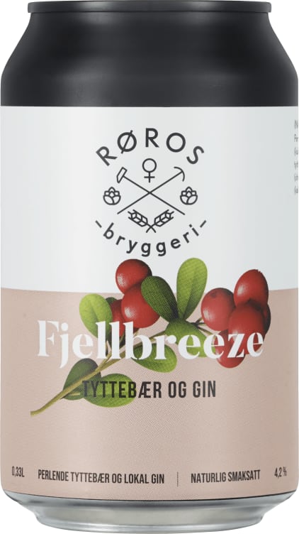 Fjellbreeze Tyttebær 0,33l boks Røros Bryggeri