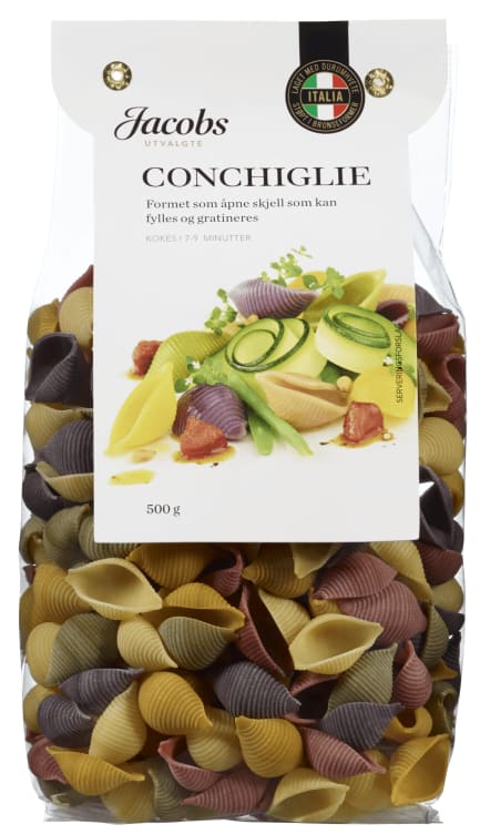 Pasta Conchiglie 500g Jacobs Utvalgte