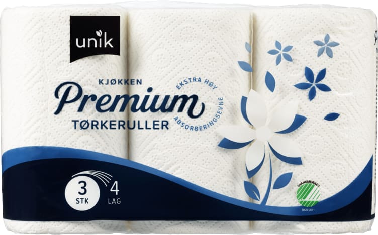 Kjøkkenrull Premium 4-Lags 3rl Unik