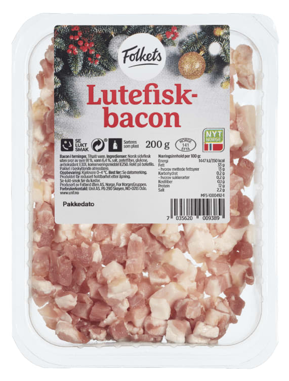 Lutefiskbacon 200g Folkets