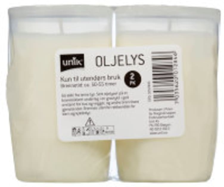 Product Image for Oljelys 9,5cm 2pk Unik